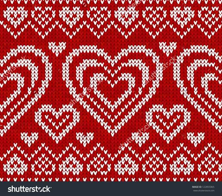 Heart shaped heart knitting pattern chart