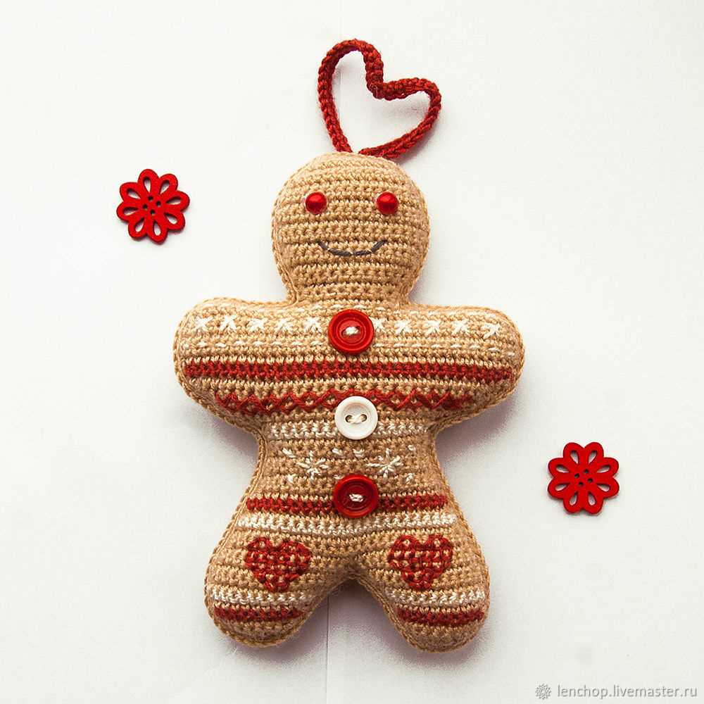 Free knitted gingerbread man pattern