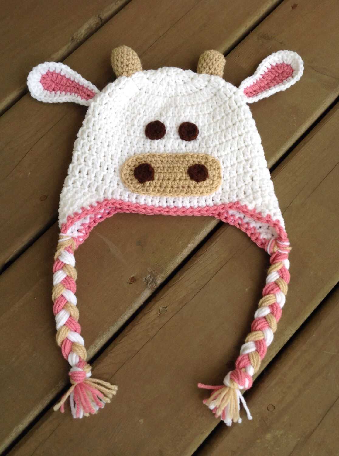 Knitted cow hat pattern