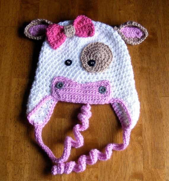 Knitted cow hat pattern