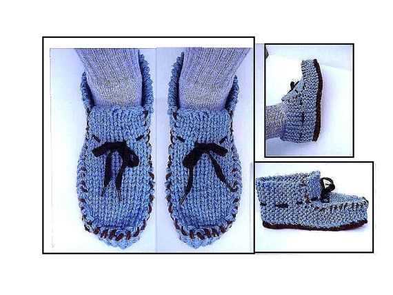 Mens knit slippers free pattern