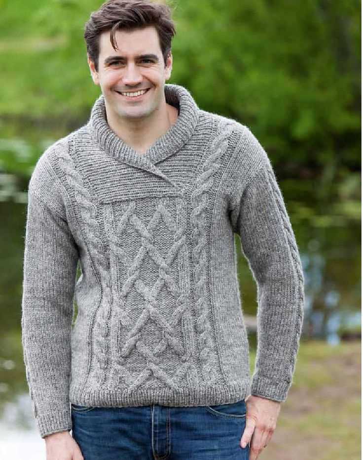 Free knitting pattern mens aran sweater