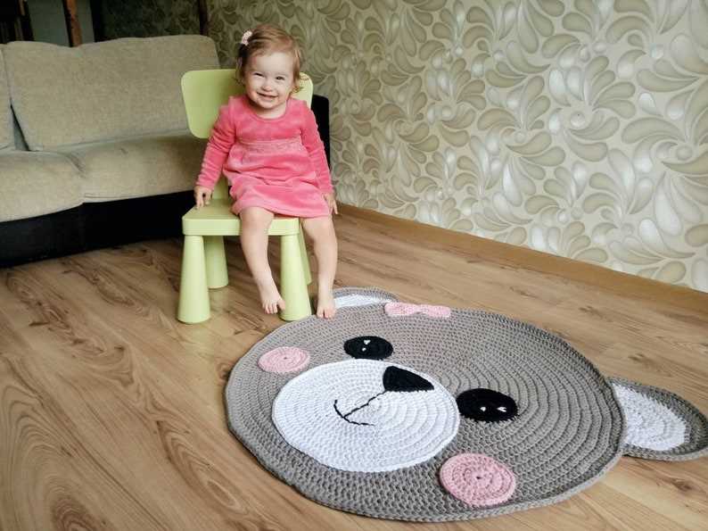 Knit bear rug pattern