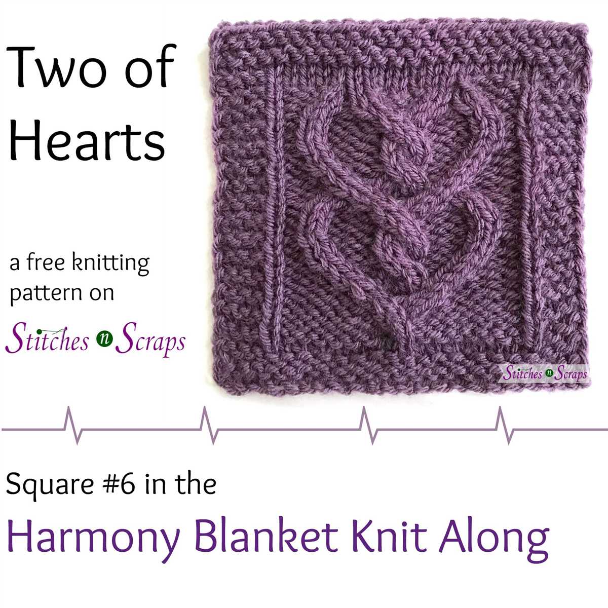 Free pattern for knitted heart blanket