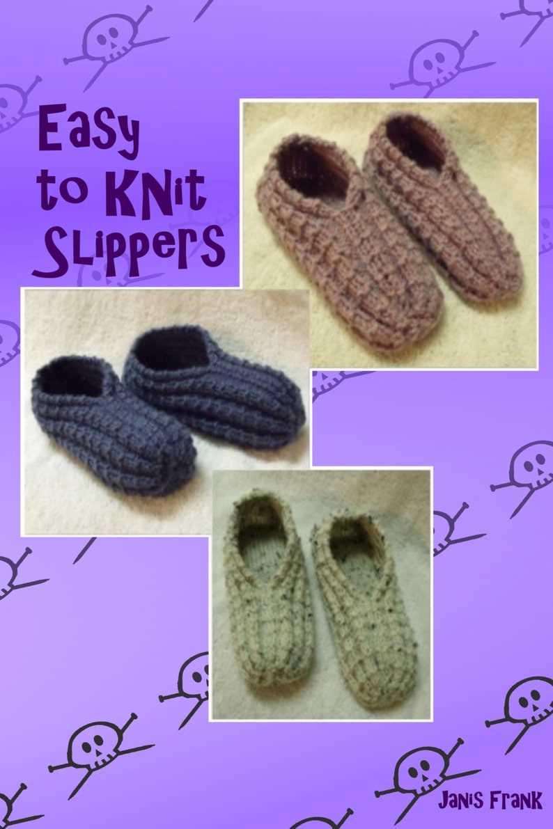 Easy knit slippers pattern