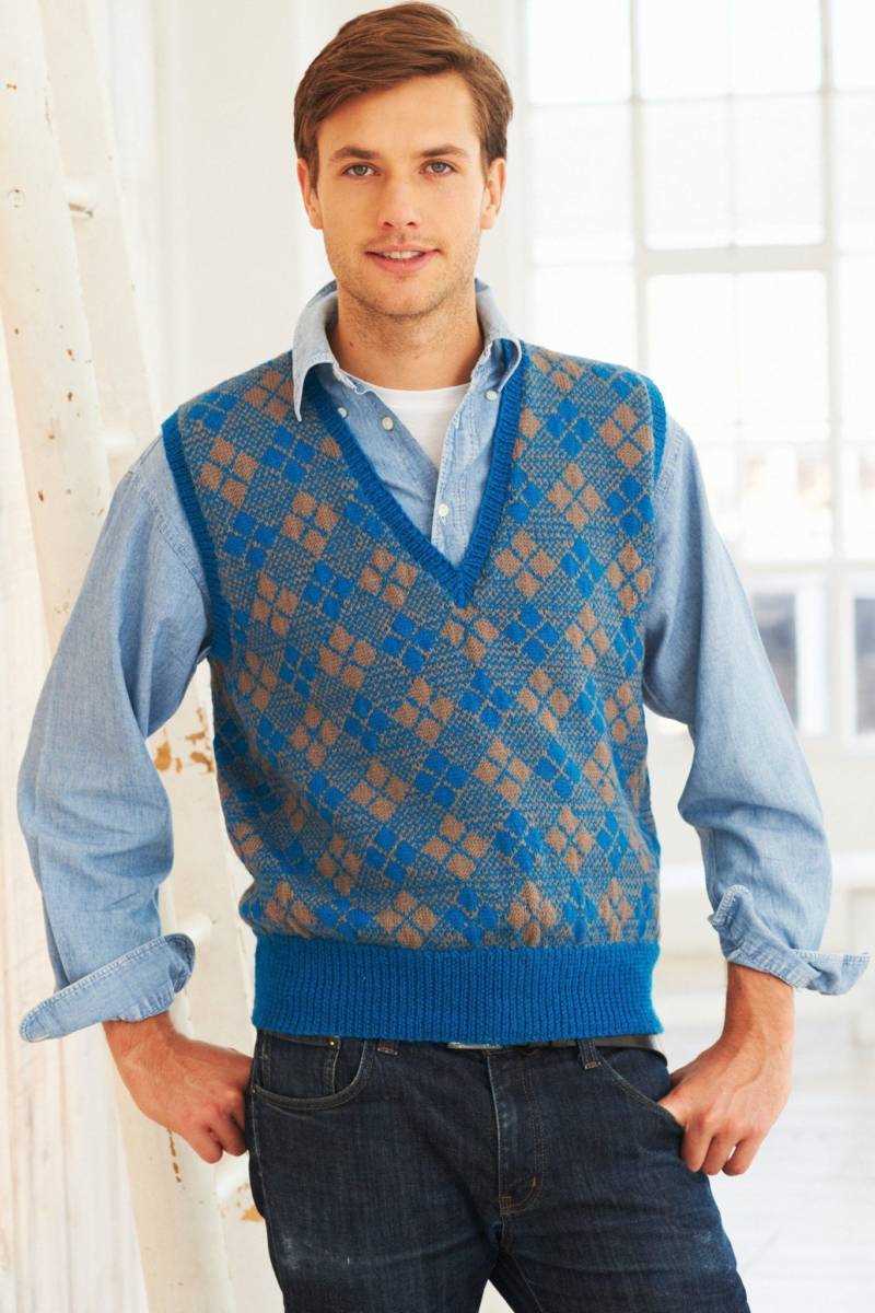 Mens sleeveless jumper knitting pattern