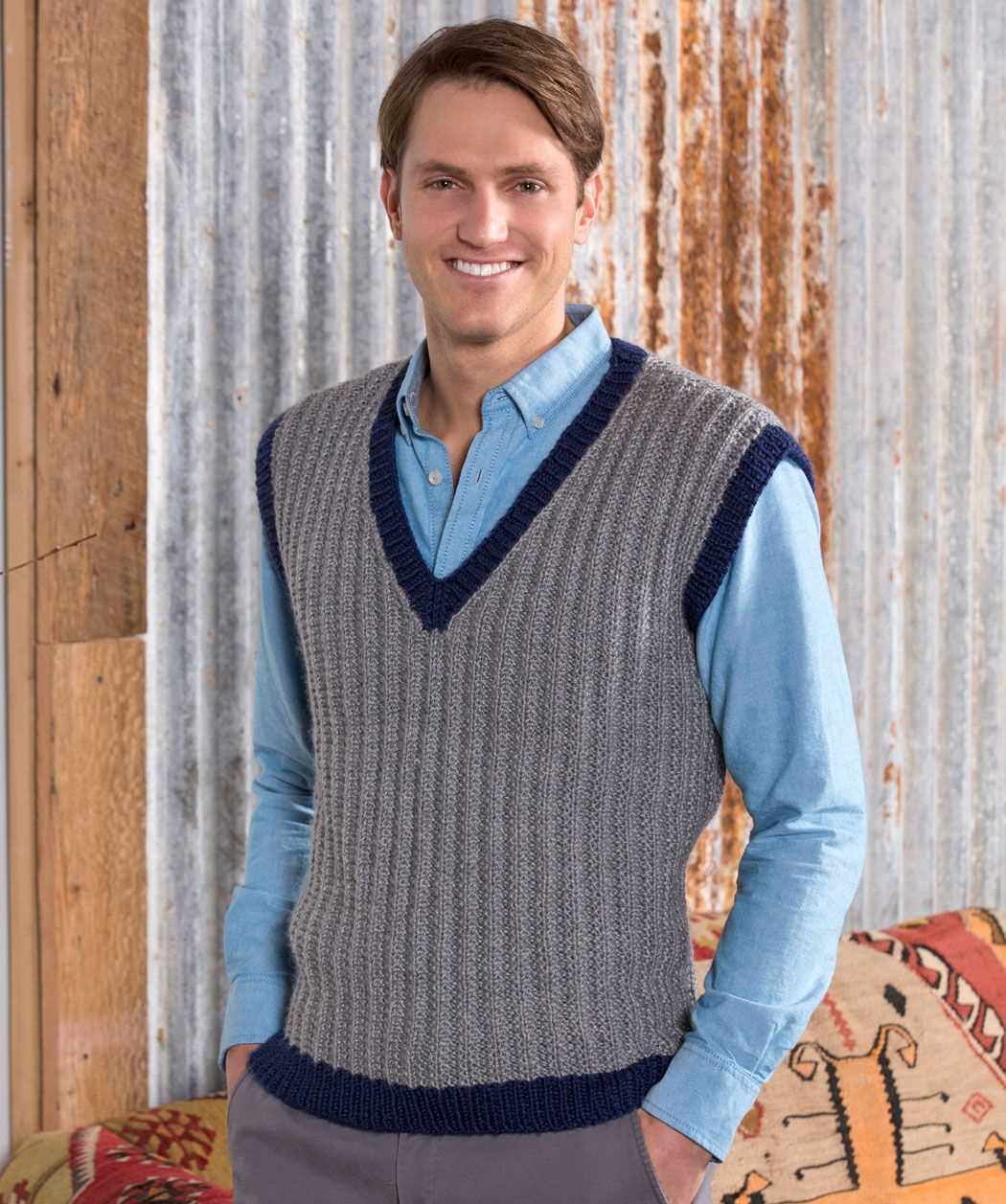 Men's knit vest pattern free