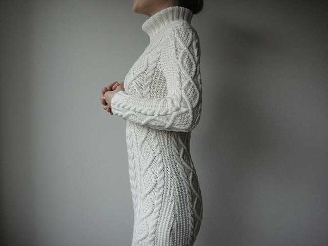 Cable knit sweater dress pattern