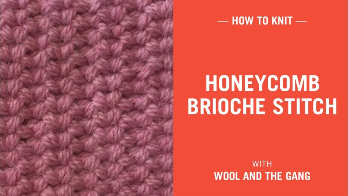 Honeycomb brioche knitting pattern