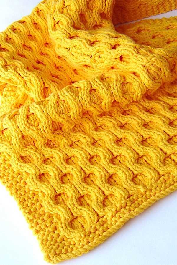 Honeycomb cable knitting pattern