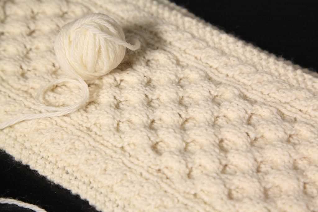 Honeycomb cable knitting pattern