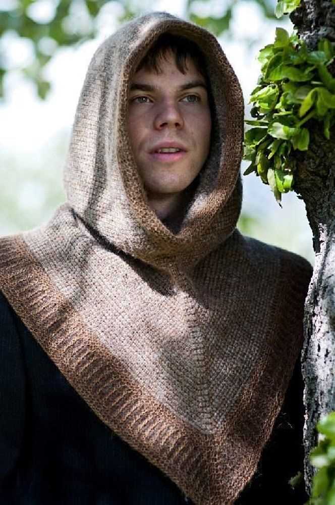 Hooded shawl knitting pattern