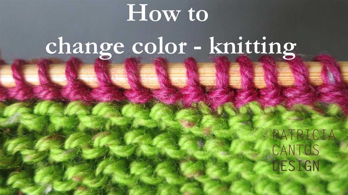 How to change colors in knitting pattern