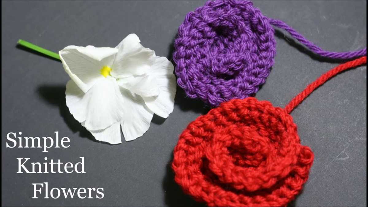 How to knit flowers free pattern