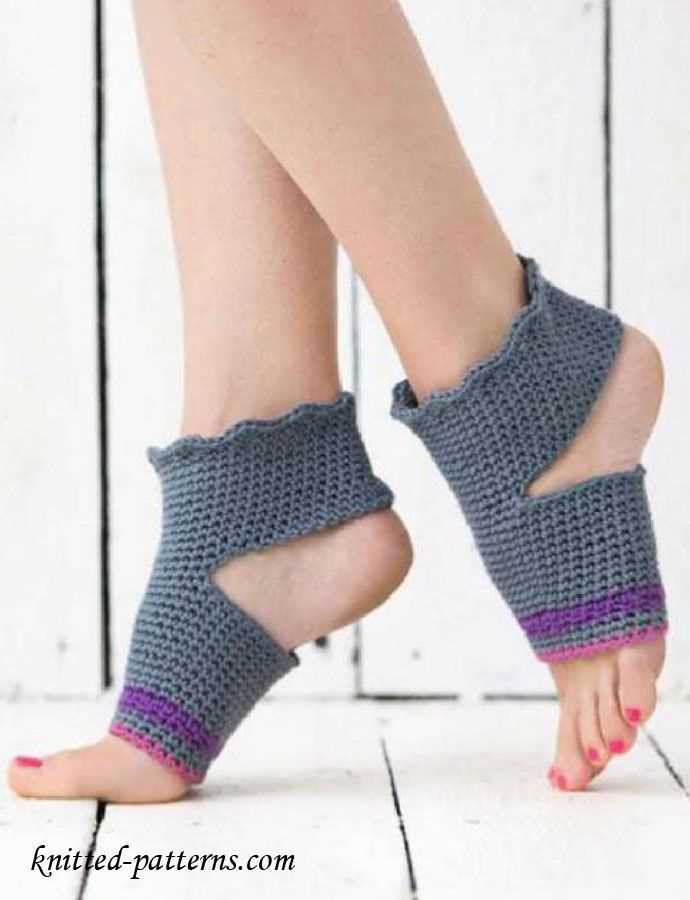 Yoga sock knitting pattern