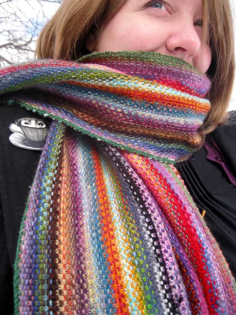 Knitted scarf patterns using sock yarn