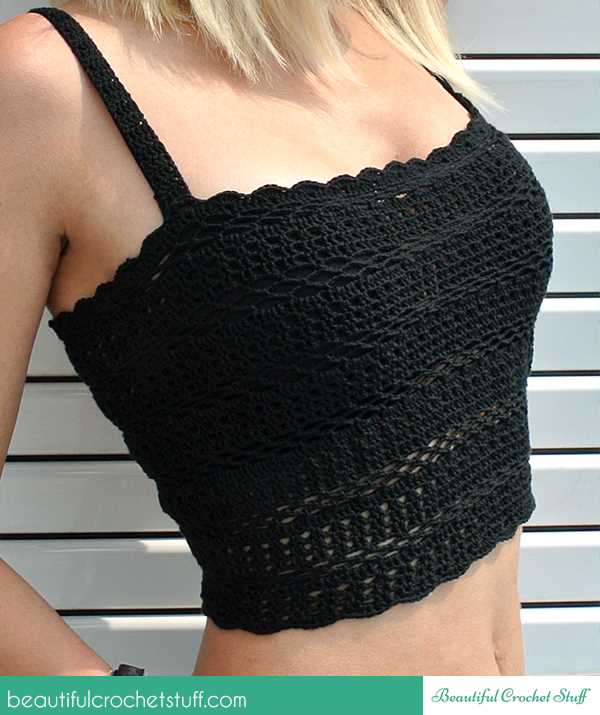 Knit pattern crop top