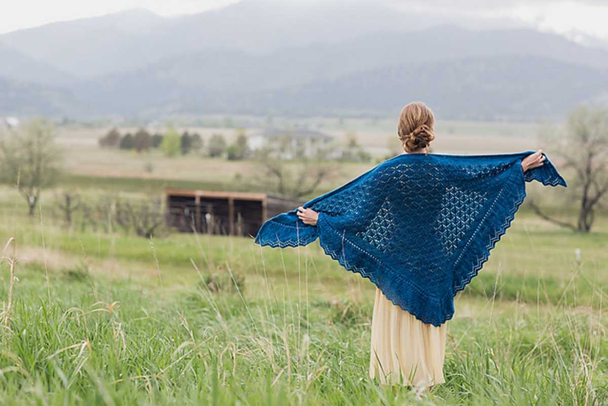 Shawl in a ball patterns knit