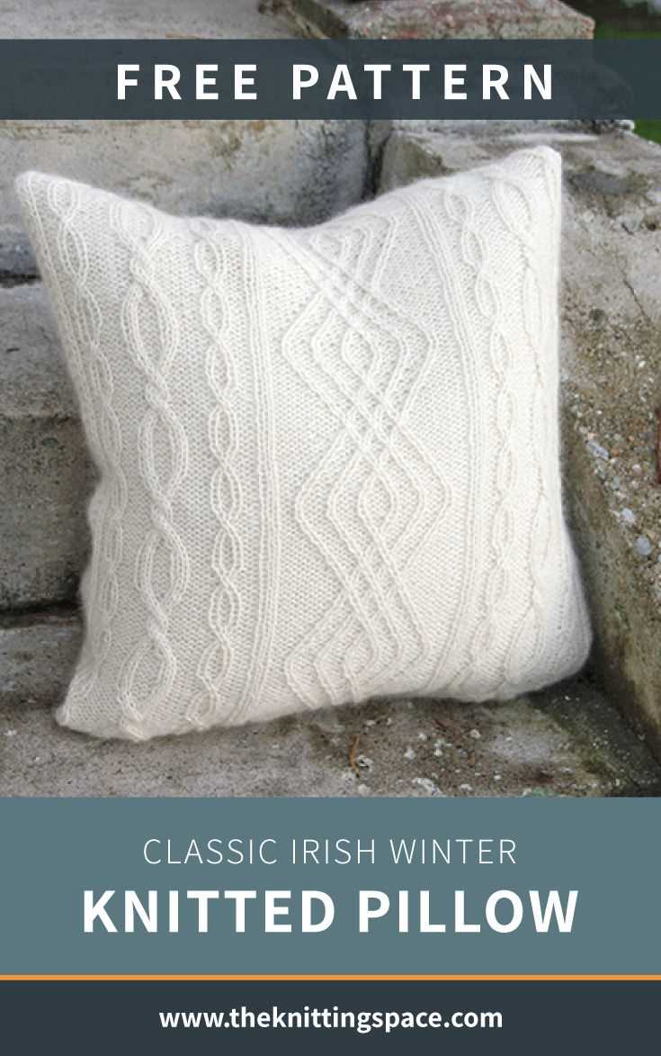 Free knitting patterns for cushions in cable knit