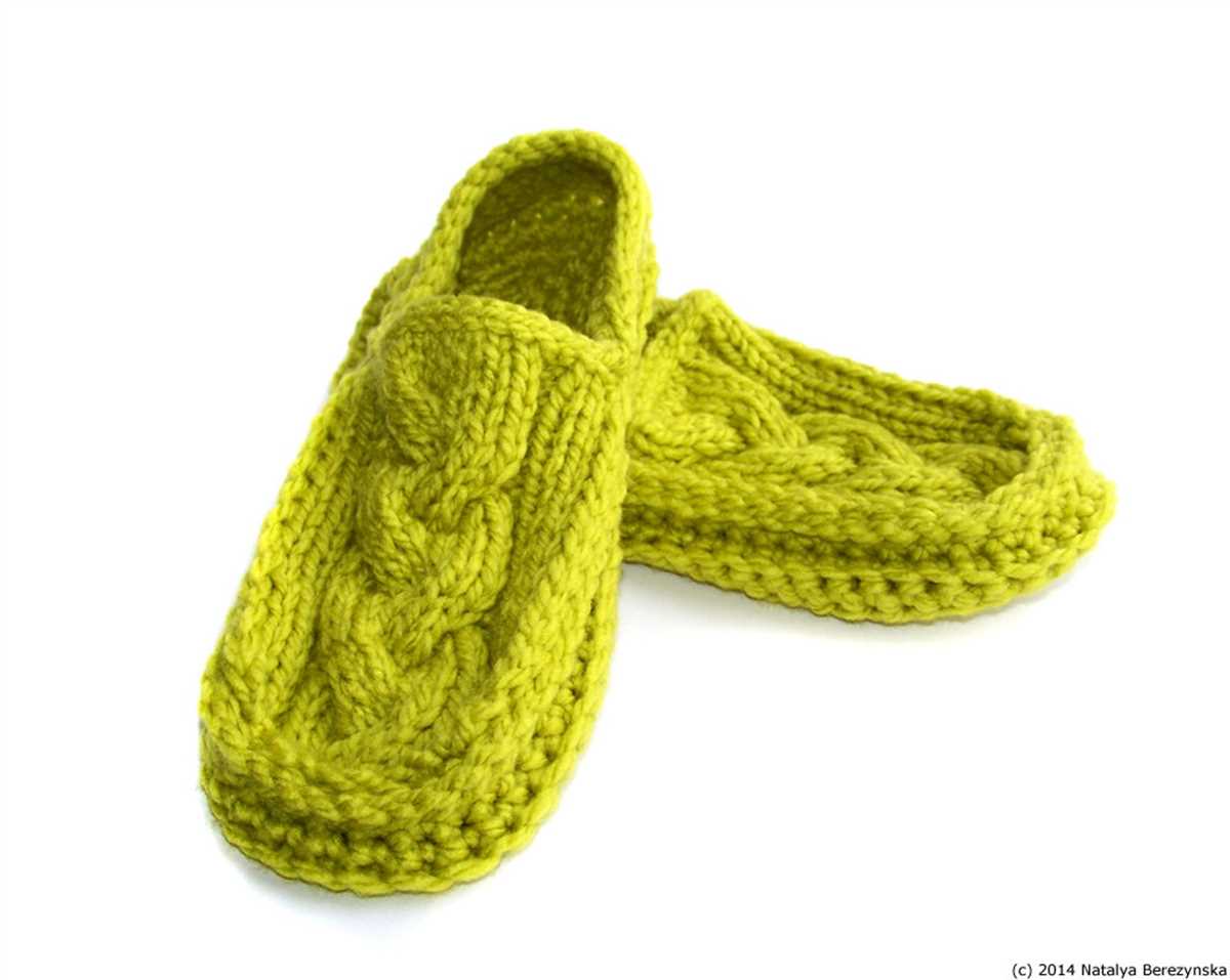 Mens knit slippers free pattern