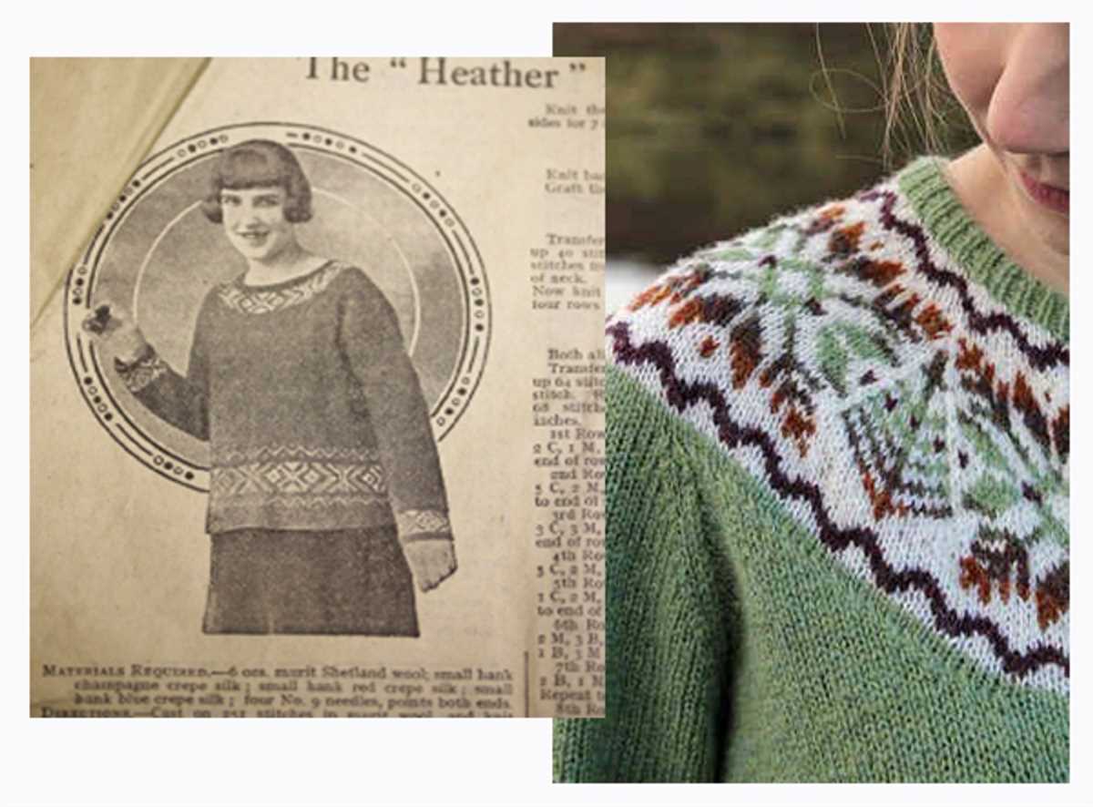 Icelandic knitting using rose patterns