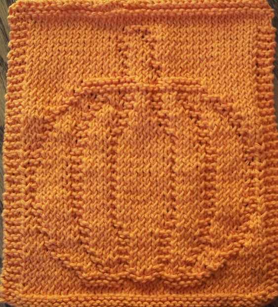 Free knitted pumpkin dishcloth patterns