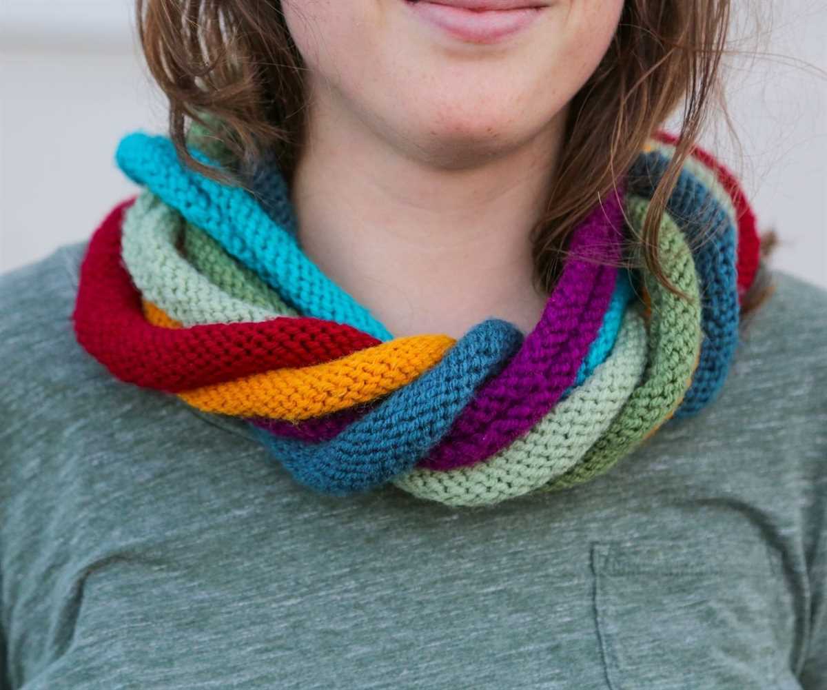 Infinity scarf knit pattern circular needles