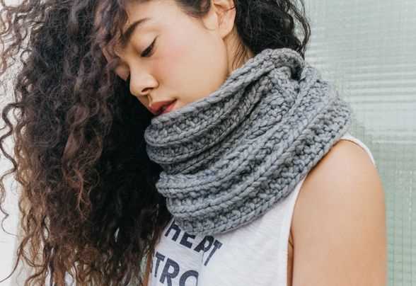 Infinity scarf knitting pattern seed stitch