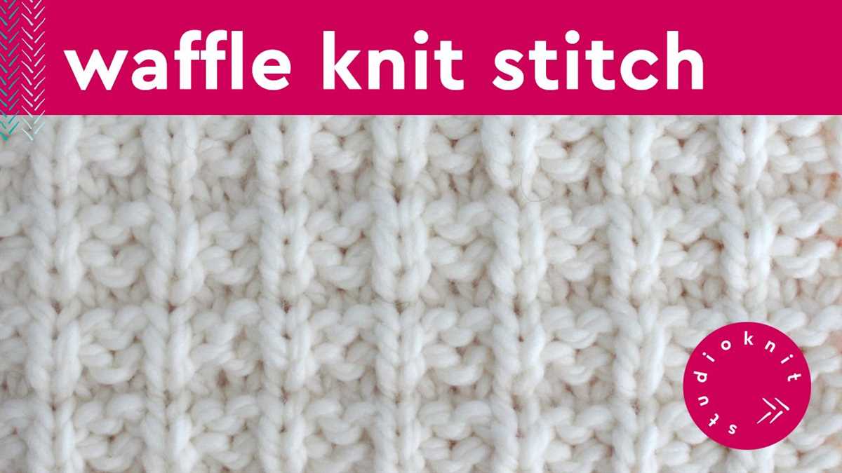 Knit waffle stitch pattern