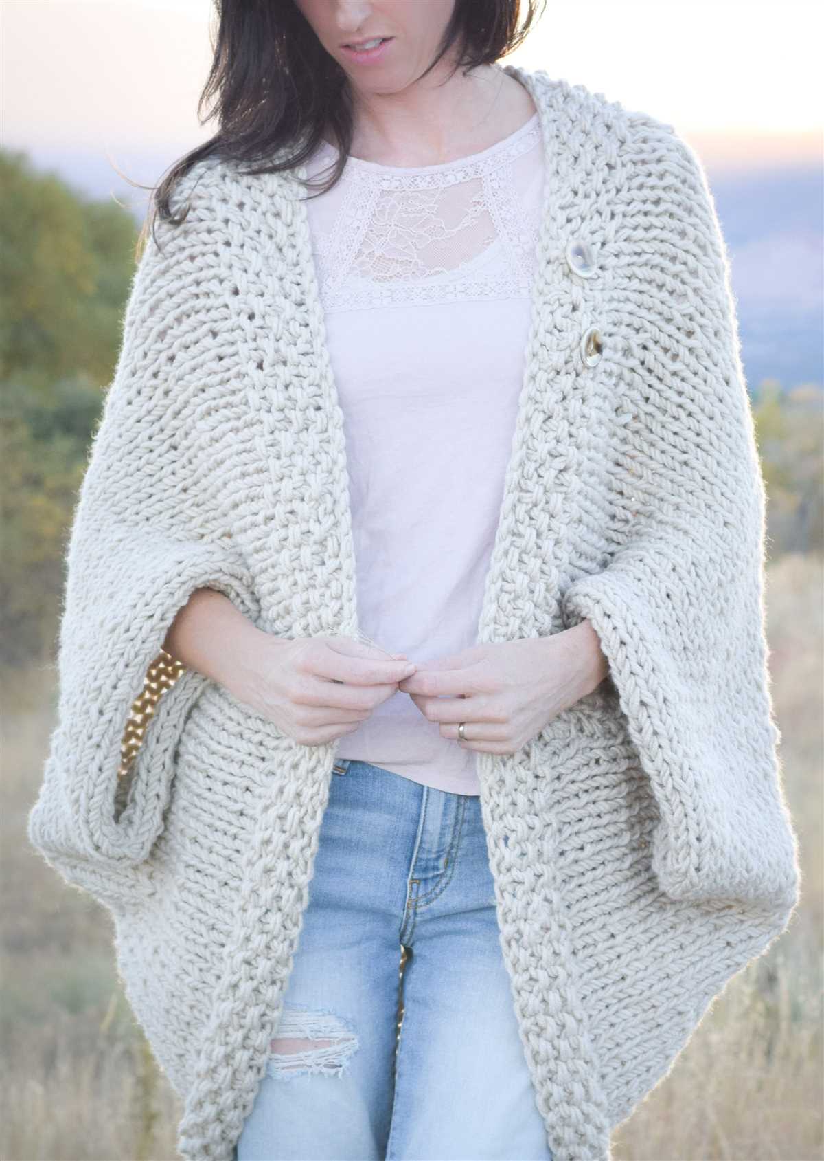 Dolman cardigan knitting pattern