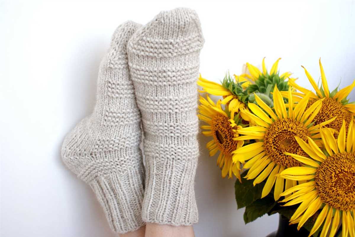 Men's thick socks knitting pattern