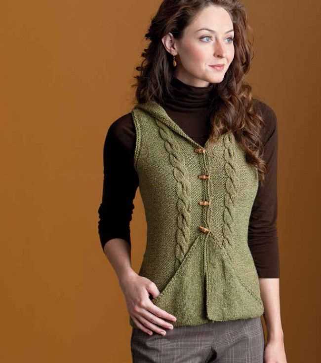 Free knitting patterns vests ladies