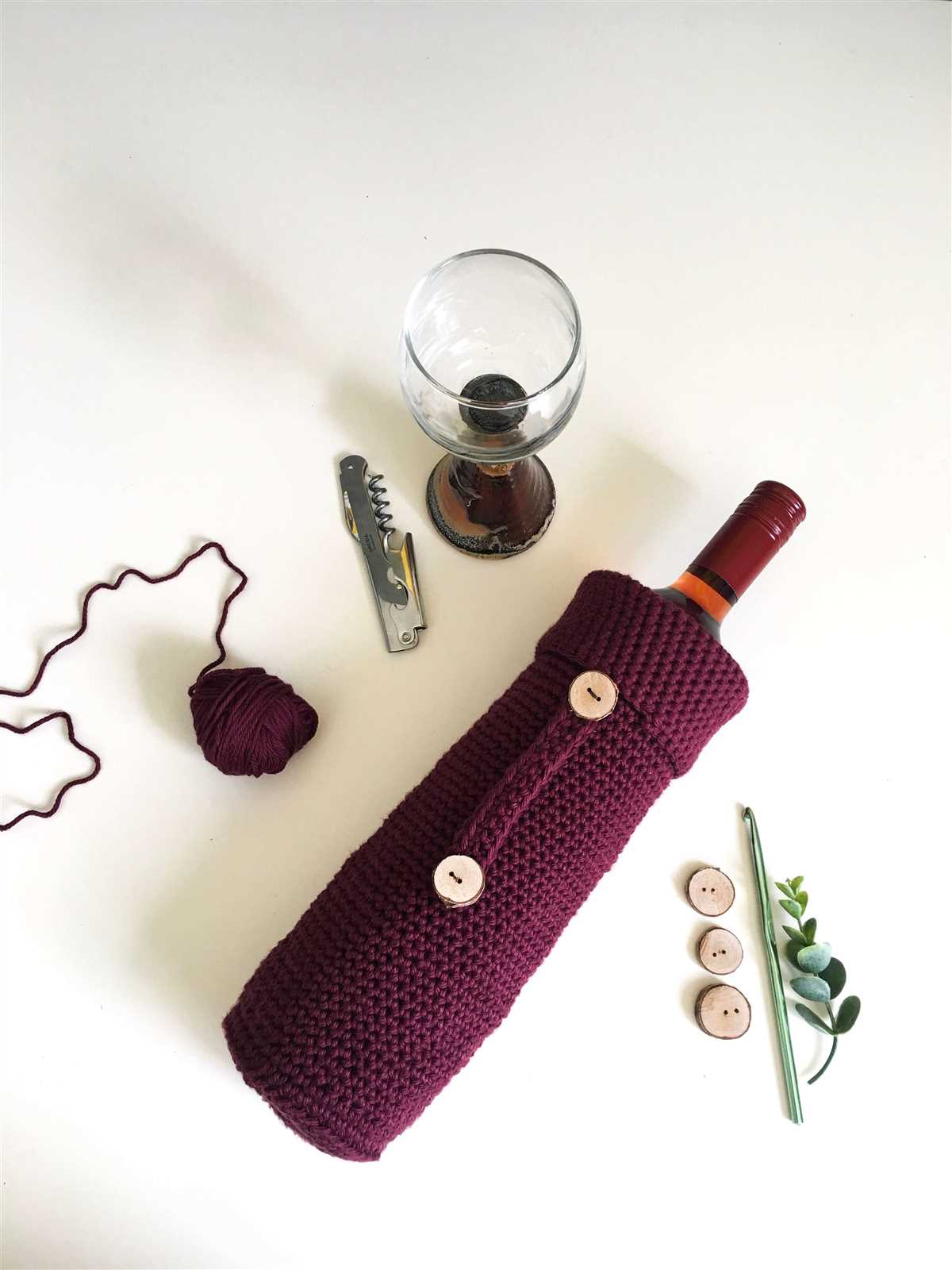 Wine bottle cover knitting pattern