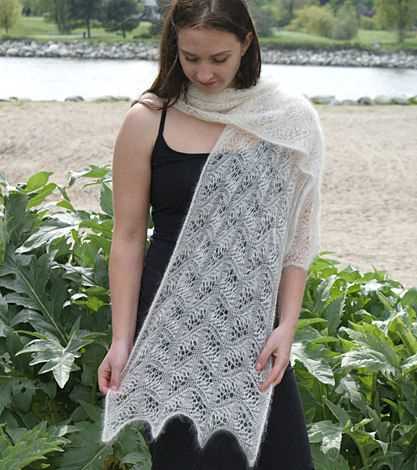 Icelandic lace shawl knitting pattern