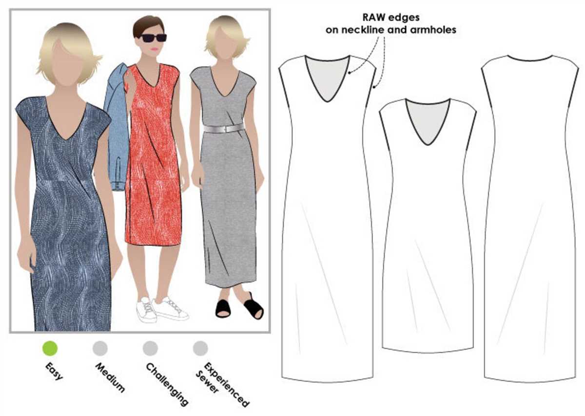 Knit maxi dress sewing pattern