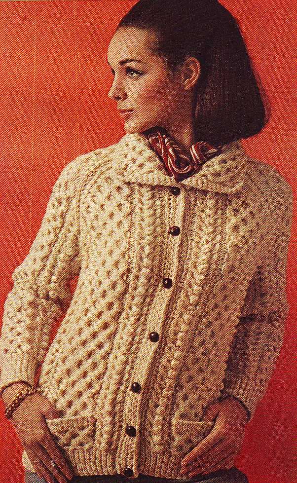 Aran cardigan knitting pattern