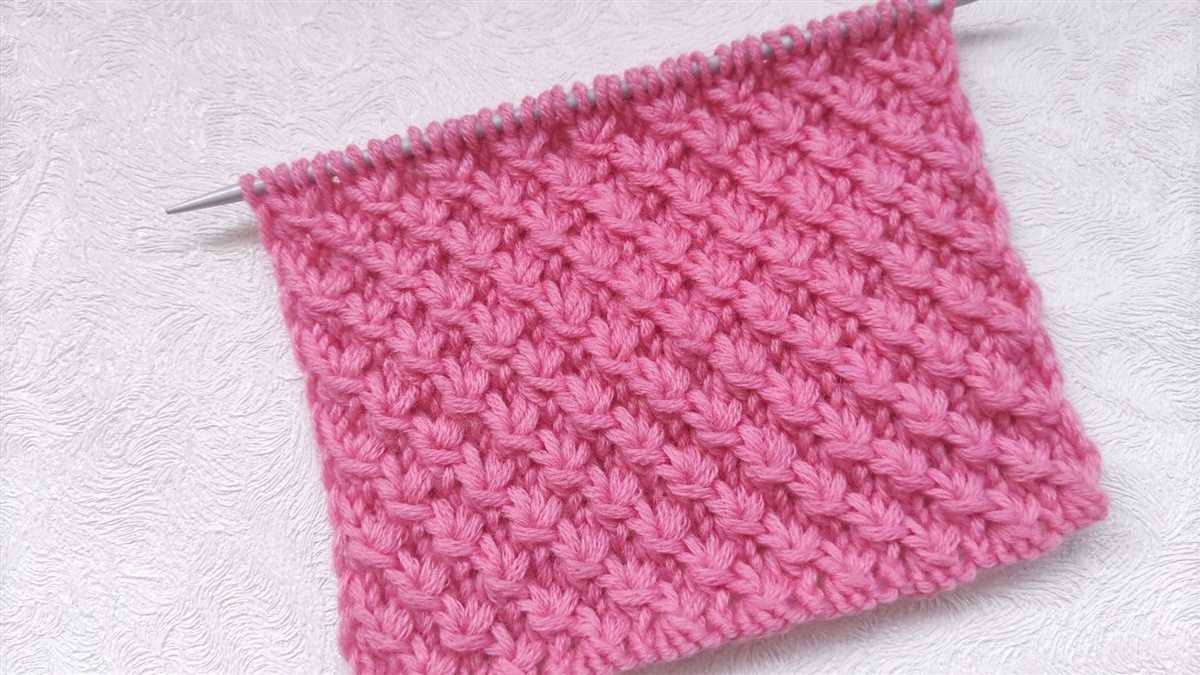 Diagonal knitting scarf pattern