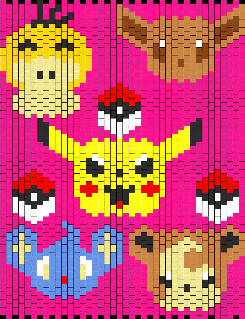 Knitting pattern for pokemon characters