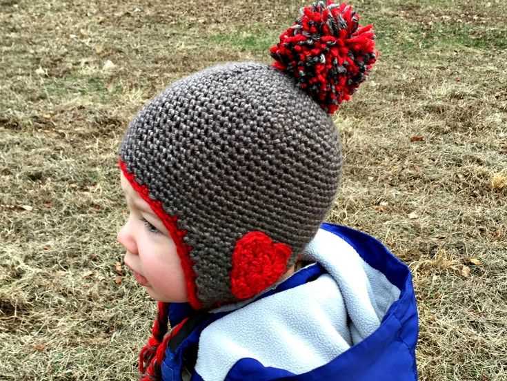 Children's earflap hat knitting pattern