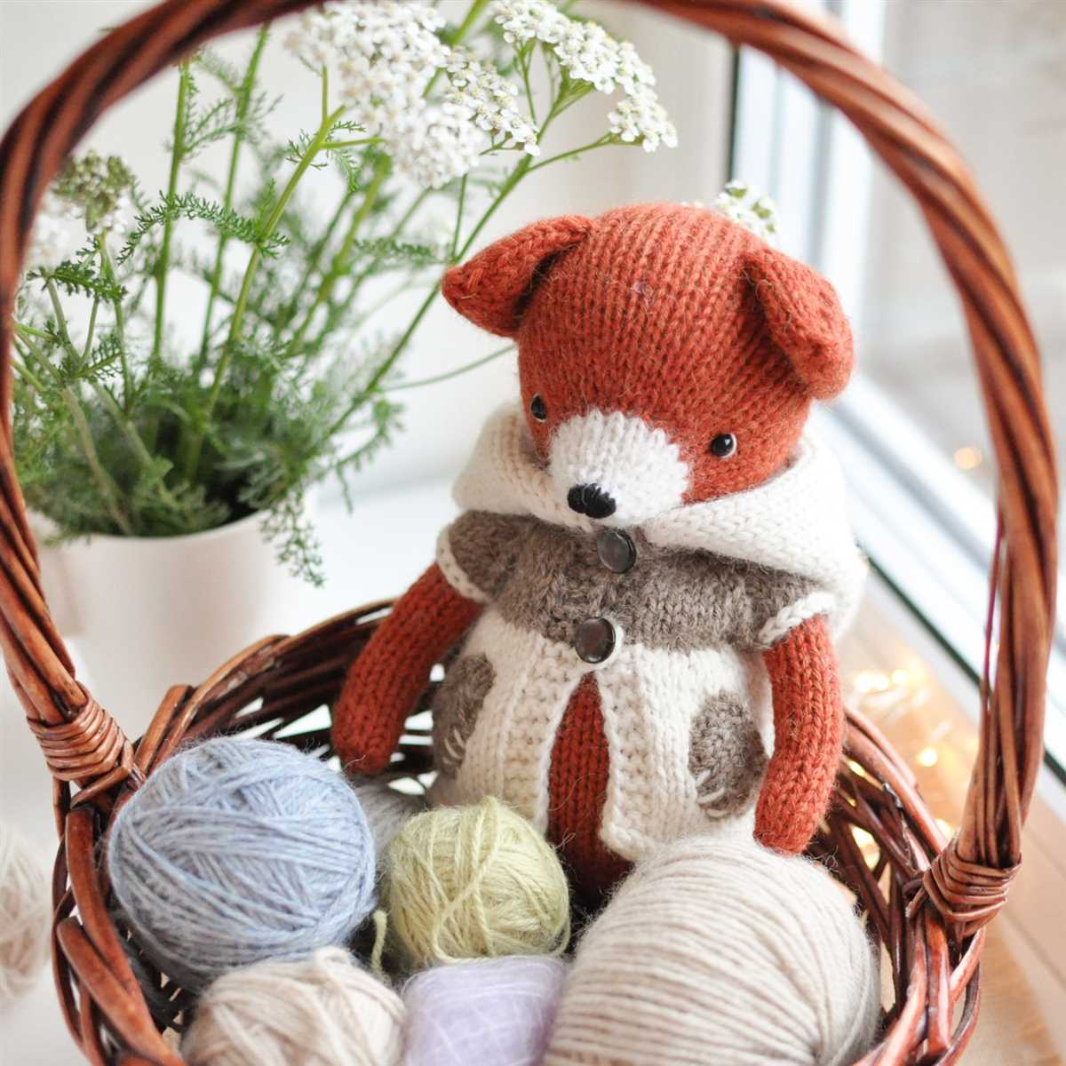 Knitted fox pattern