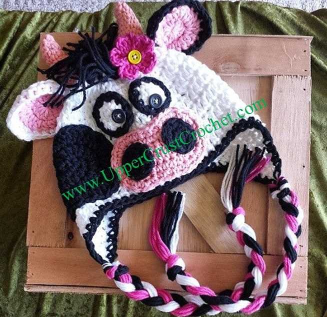 Knitted cow hat pattern