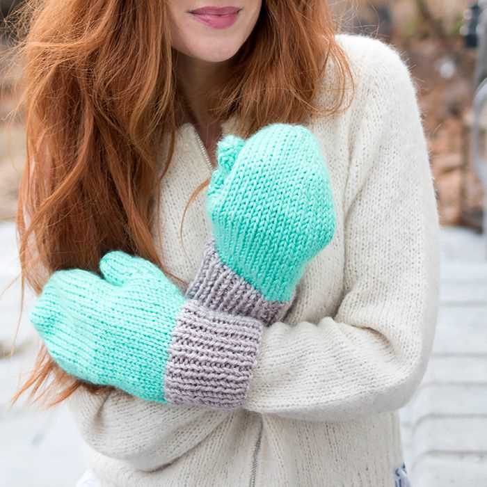 Easy chunky mitten knitting pattern