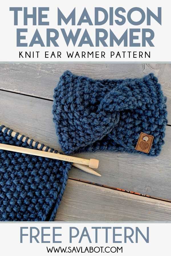 Bulky yarn knit headband pattern