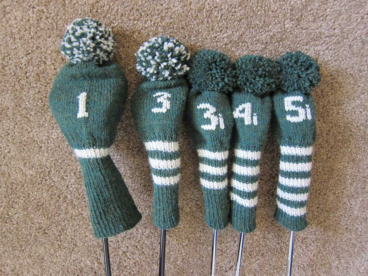 Pattern for knitted golf club covers