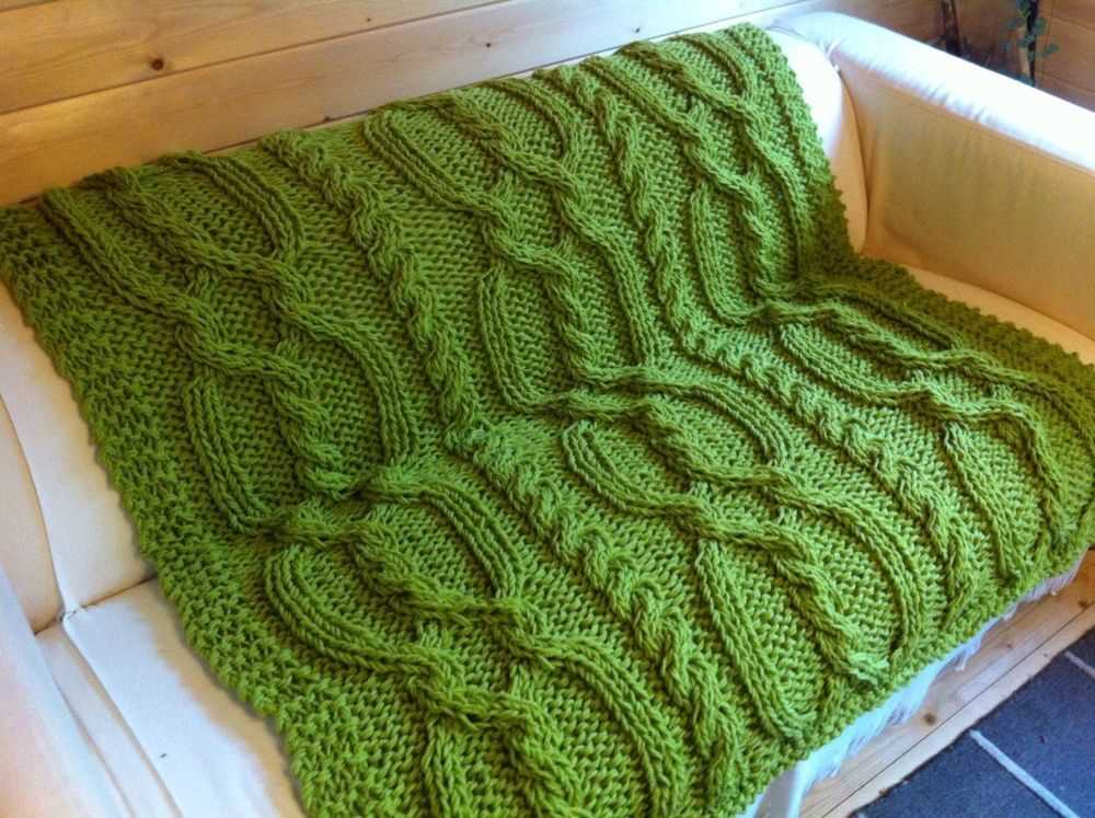 Aran blanket knitting pattern