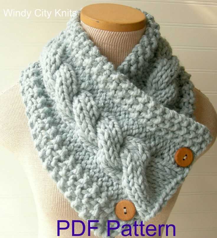 Knitted cowl scarf pattern