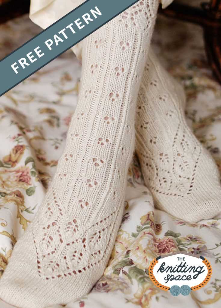 Knitted lace socks free pattern