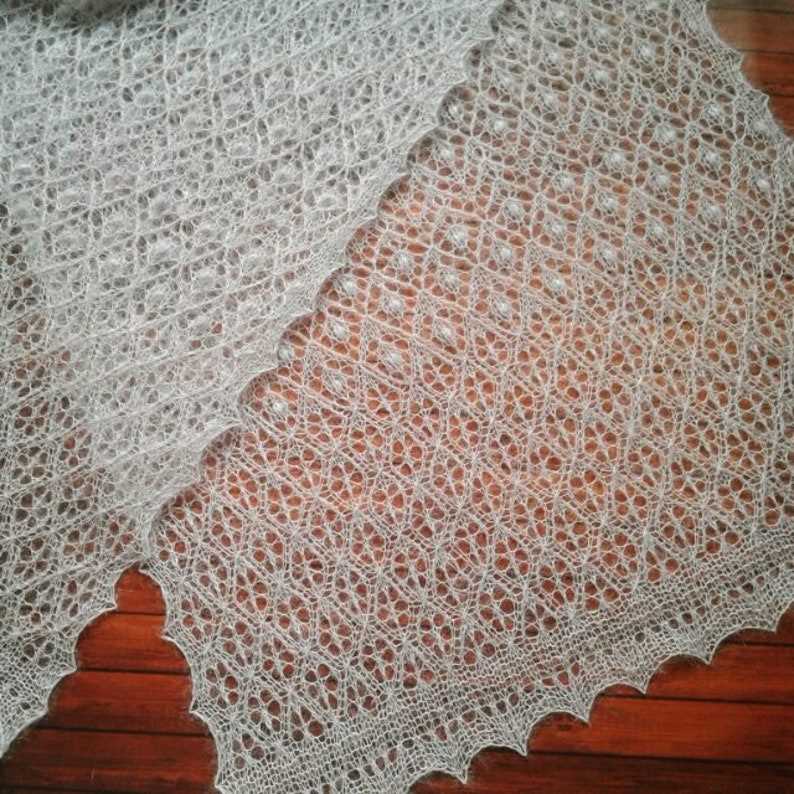 Rectangular shawl knitting pattern