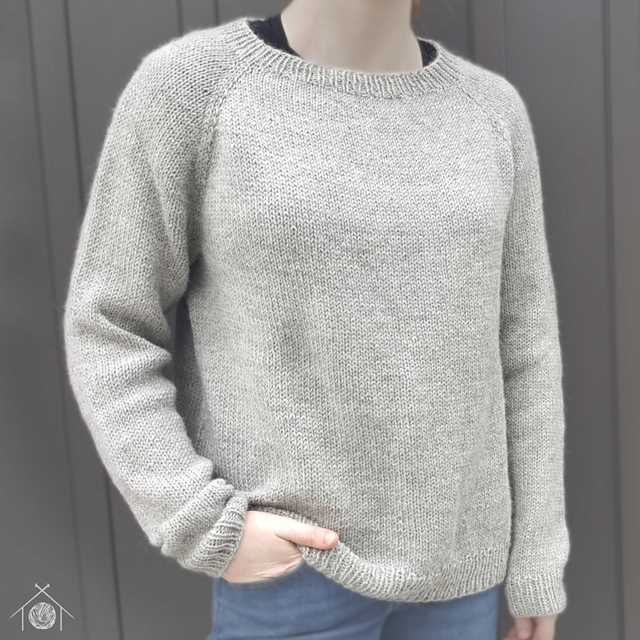 Top down knit sweater pattern