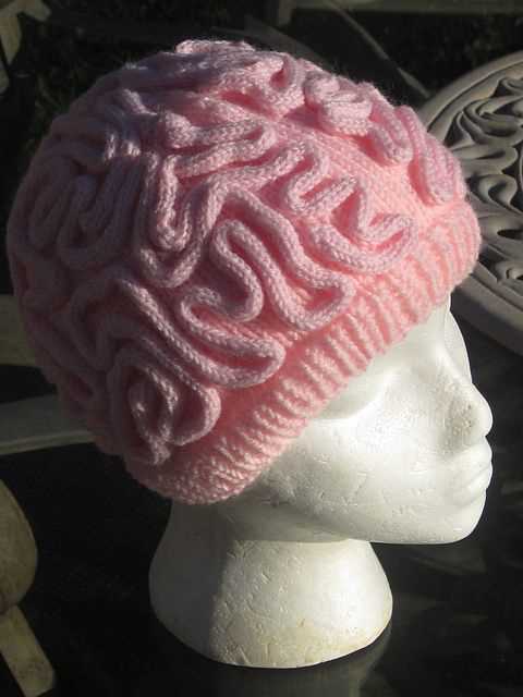 Knitted brain hat pattern free